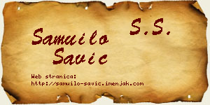 Samuilo Savić vizit kartica